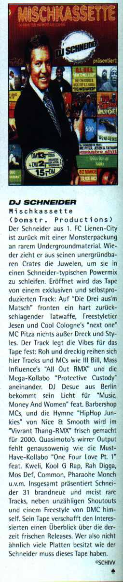 DJ Schneider - Mischkassette Juice Review